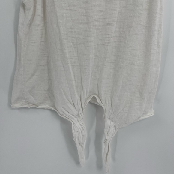 360 Sweater White Arwen Cotton Tie Tank Size Medium - Picture 6 of 9